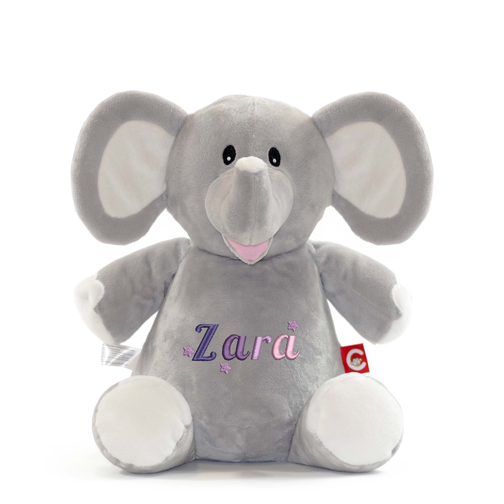 Personalised Snowflake Deer Embroidered Name with Stars Teddy