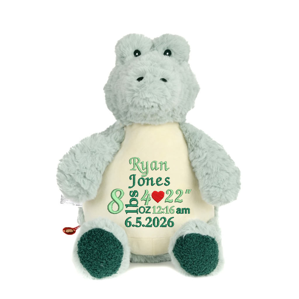 Personalised Baby Penguin Embroidered Name with Birth Info Teddy