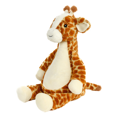 Personalised Baby Giraffe Embroidered Baby Name Teddy