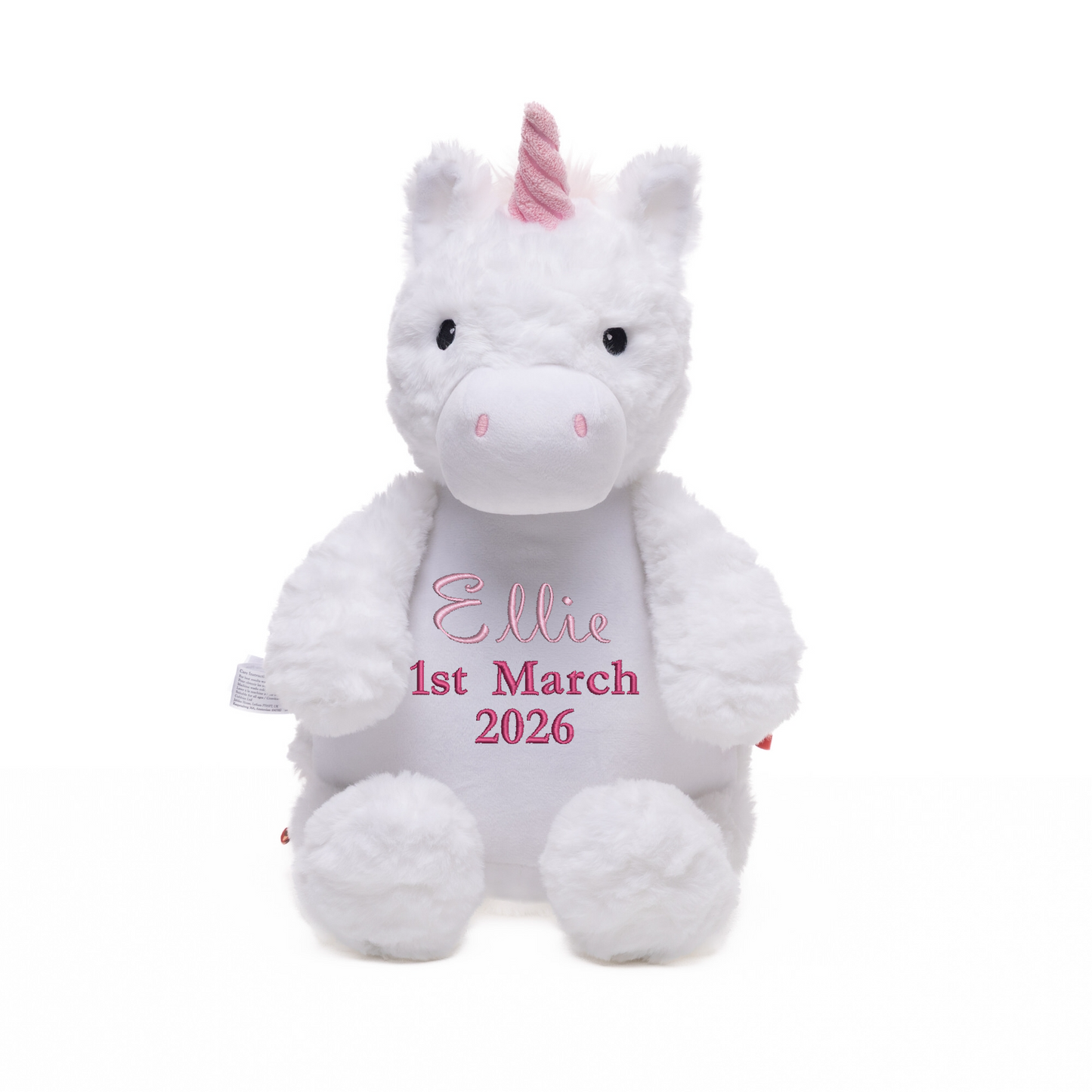 Baby Giraffe Embroidered Name & D.O.B Teddy