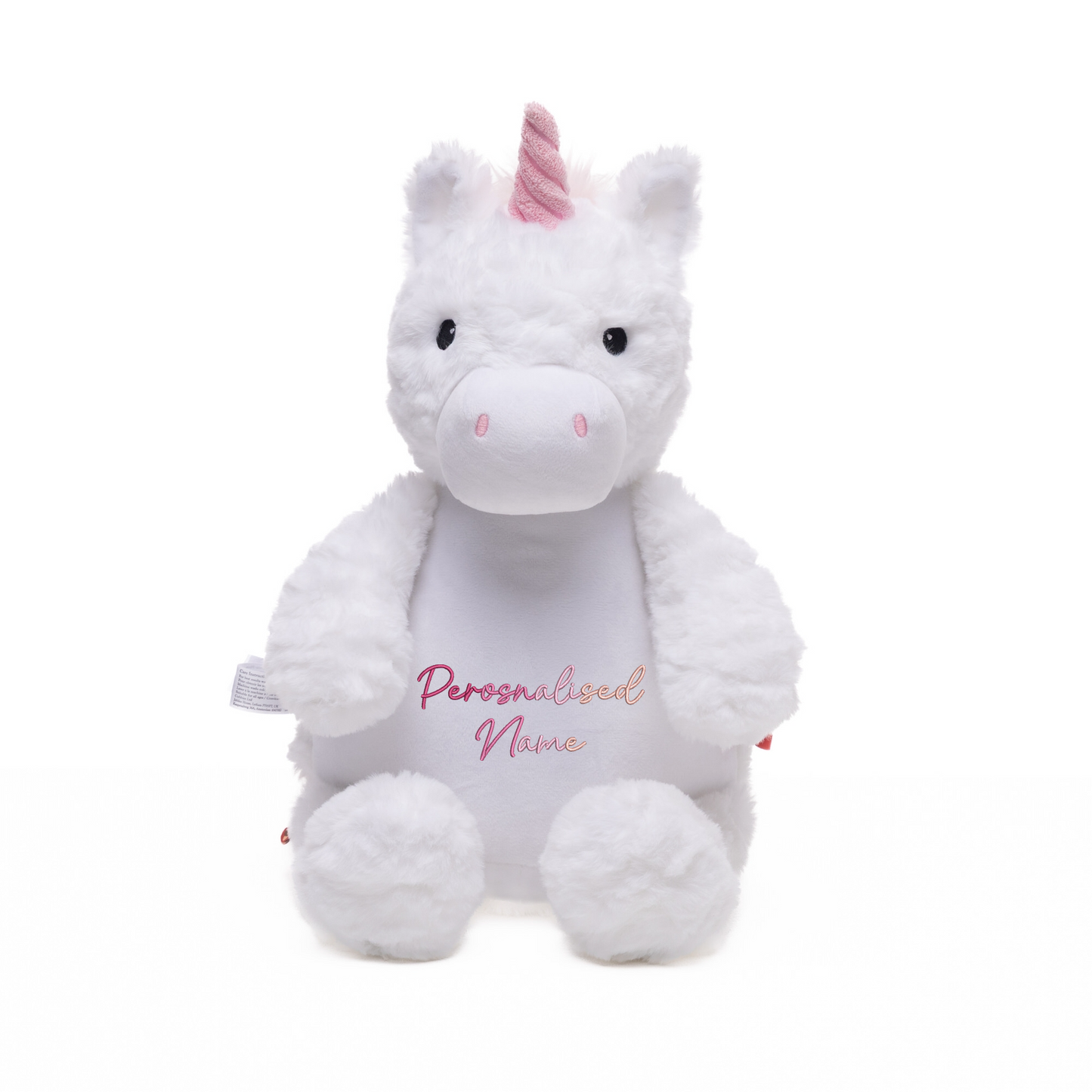 Personalised Baby Giraffe Embroidered Name Gradient Teddy