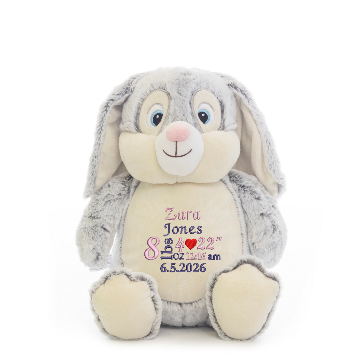 Personalised Baby Penguin Embroidered Name with Birth Info Teddy