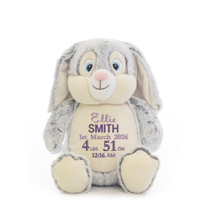 Personalised Baby Giraffe Embroidered Name & Birth Info Teddy