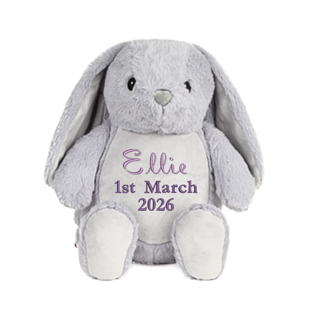 Baby Giraffe Embroidered Name & D.O.B Teddy
