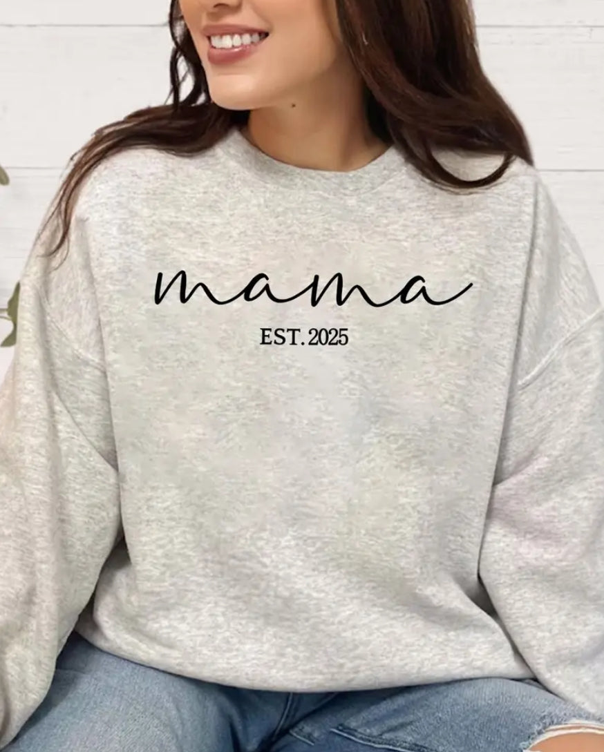 Mama Script Established Embroidered Sweatshirt