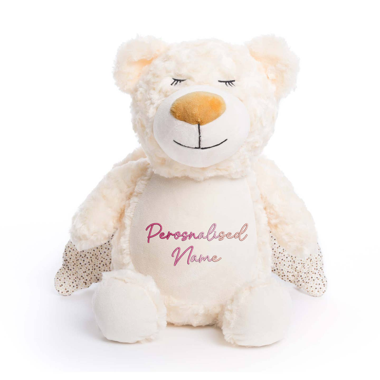 Personalised Baby Giraffe Embroidered Name Gradient Teddy