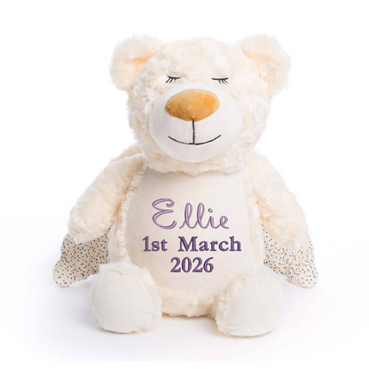 Baby Giraffe Embroidered Name & D.O.B Teddy
