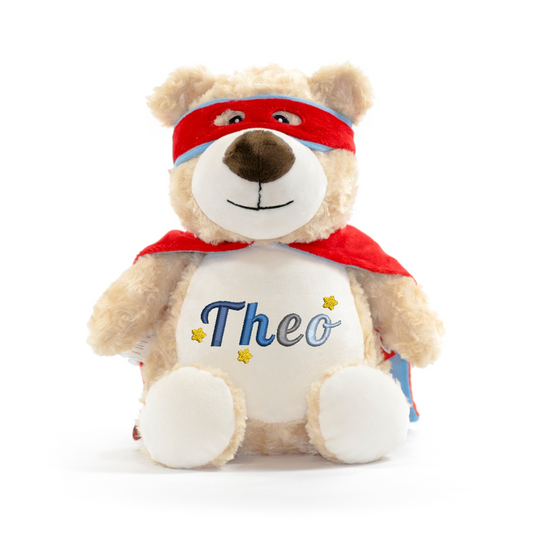 Hero Bear Embroidered Name with Stars Teddy