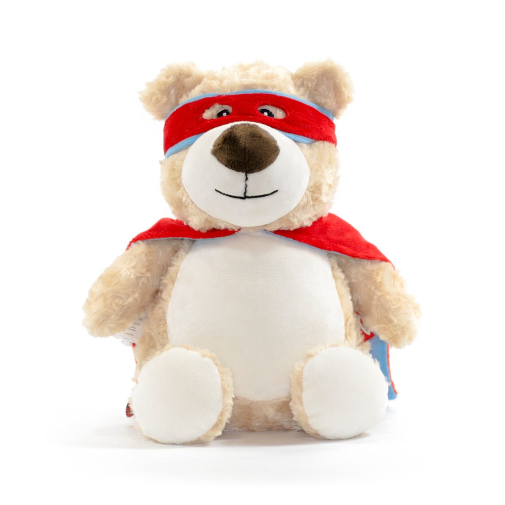 Hero Bear Embroidered Name with Birth Info Teddy
