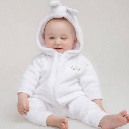 White Bunny Romper Outfit