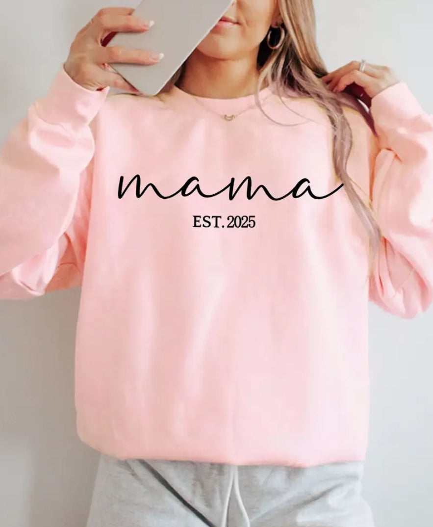 Mama Script Established Embroidered Sweatshirt