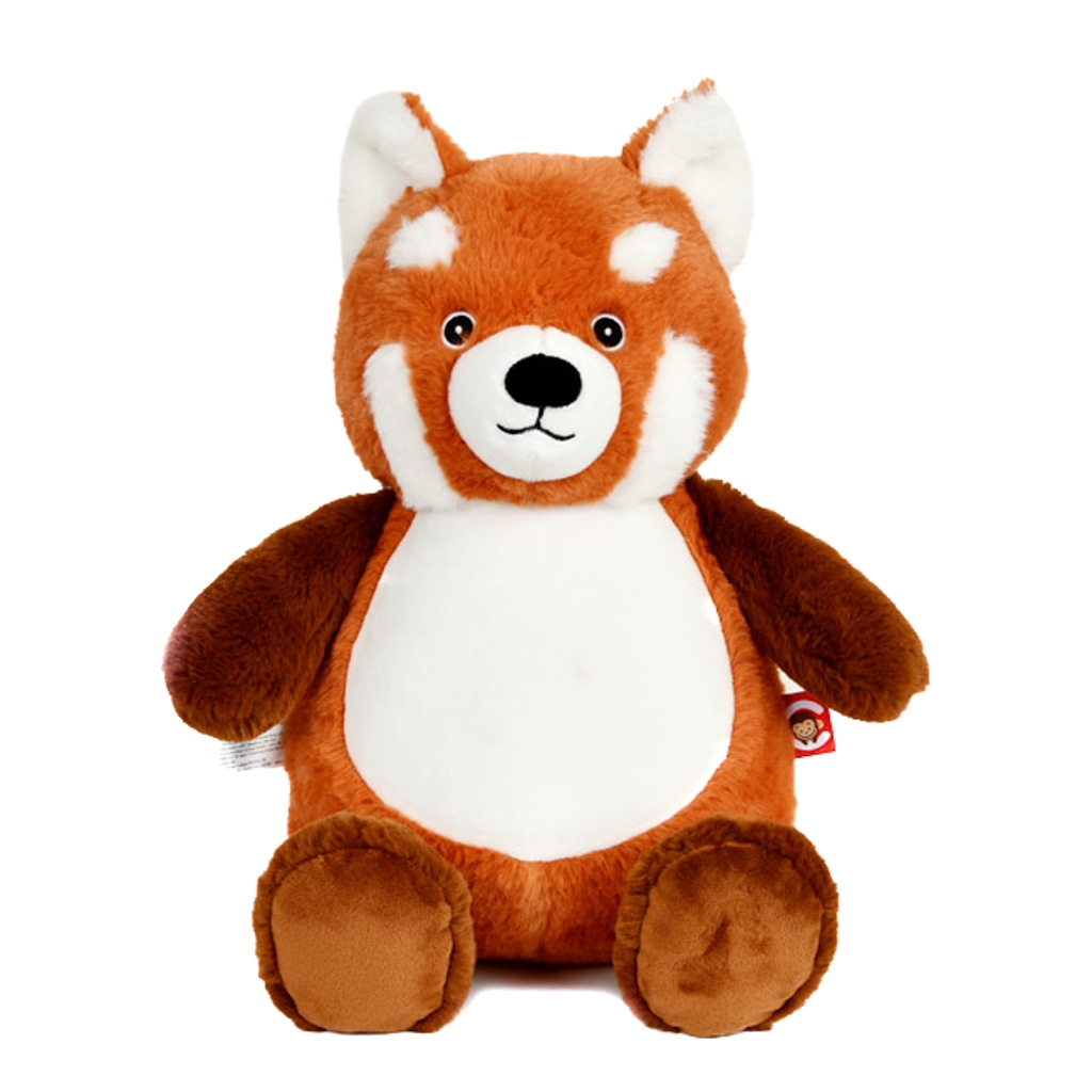Personalised Red Panda Embroidered Name with Birth Info Teddy