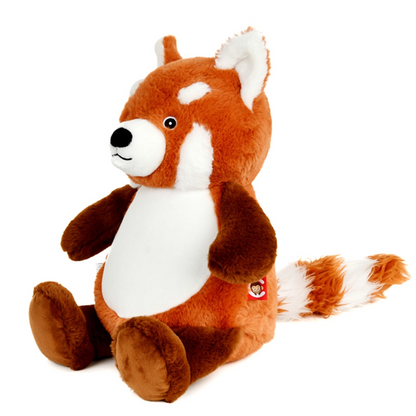 Personalised Red Panda Embroidered Name with Birth Info Teddy