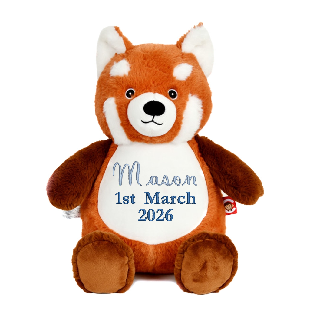 Baby Giraffe Embroidered Name & D.O.B Teddy