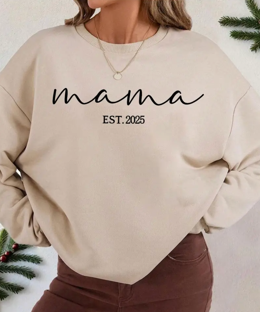 Mama Script Established Embroidered Sweatshirt