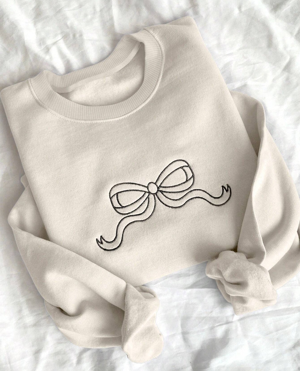 Bow Embroidered Sweatshirt