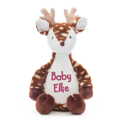 Personalised Baby Giraffe Embroidered Baby Name Teddy