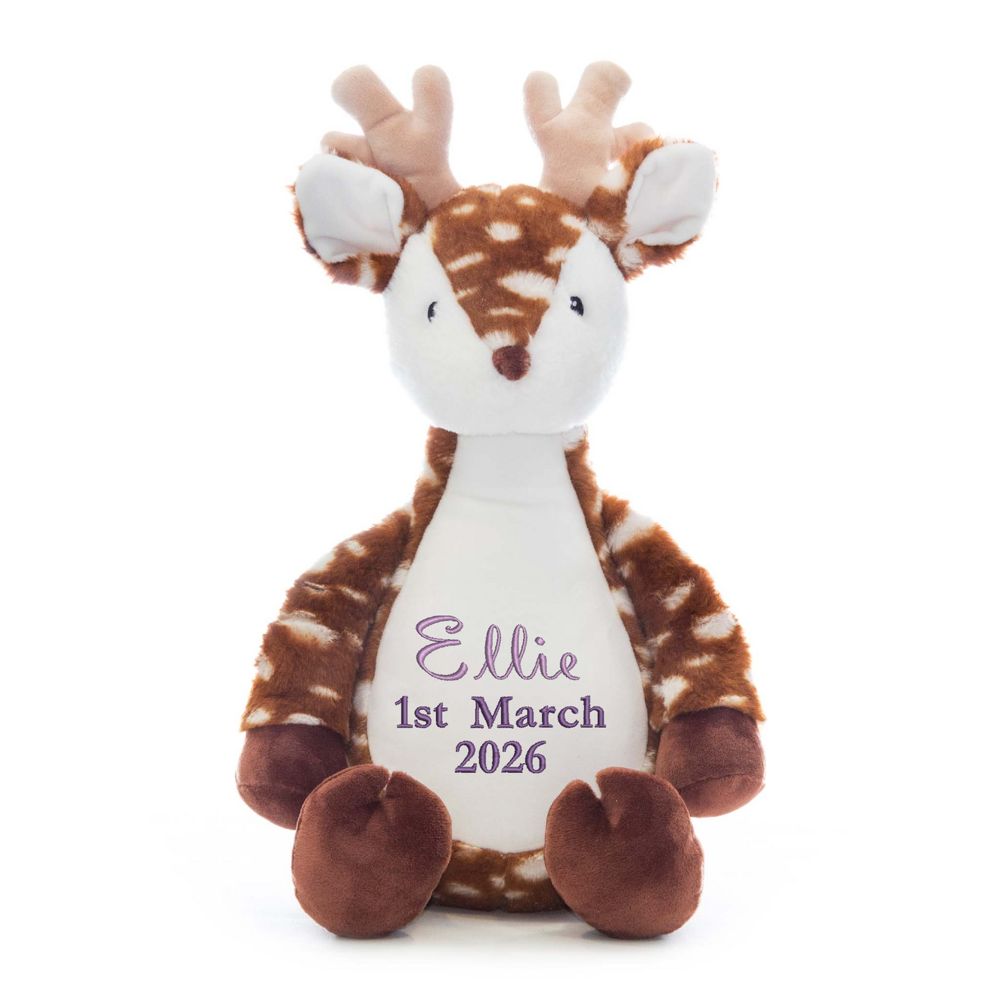 Baby Giraffe Embroidered Name & D.O.B Teddy