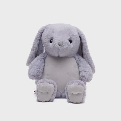 Grey Rabbit Embroidered Name & D.O.B Teddy
